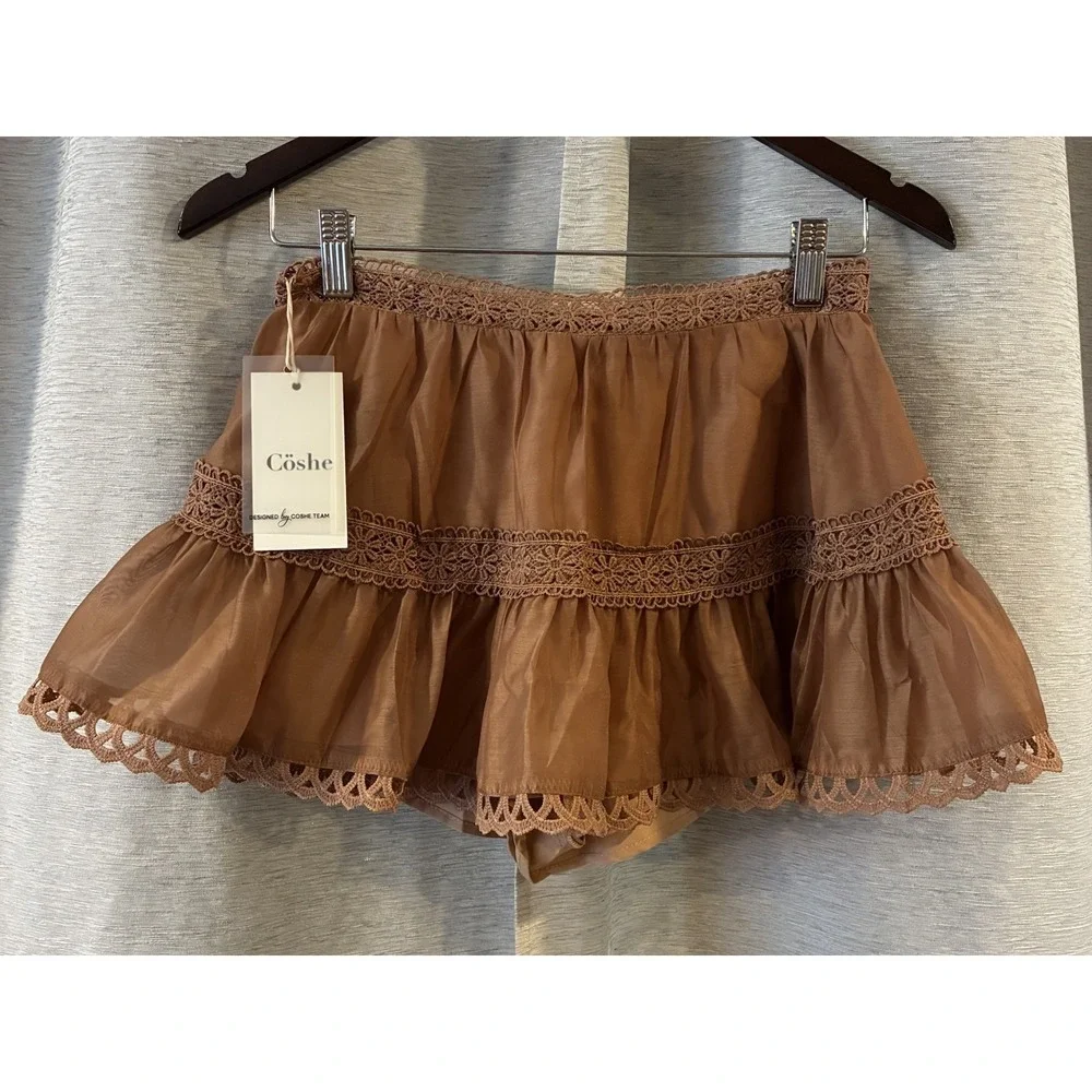 Coshe Floral Mini Skirt NWT Size‎ Medium Festival